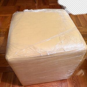 McCreary Modern SPL MM Cube Ottoman from ABC Carpet & Home in Manhattan, cream